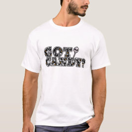 Camiseta ¿Tienes dulces? Calaveras negras y blancas Hallowe
