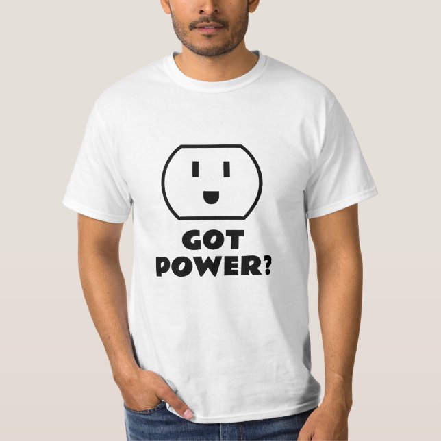 Camiseta ¿Tienes energía? ¡Camiseta de pared divertida para (Anverso)