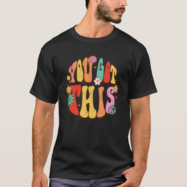 Camiseta Tienes este letrero de paz retro flores hippie 60s (Anverso)
