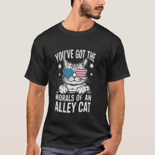 Camiseta Tienes la moral de un gato callejero chiste americ