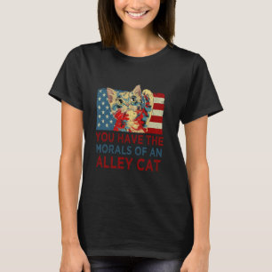 Camiseta Tienes la moral de un gato callejero divertido ame