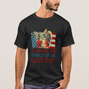 Camiseta Tienes la moral de un gato callejero divertido ame