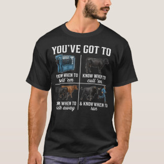 Camiseta Tienes Que Saber Cuándo Aferrarte Retro Divertido