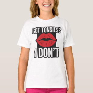 Camiseta "¿Tienes tónilos? No lo sé", curiosa post-tonsilec