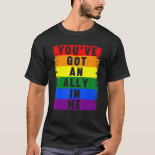 Camiseta Tienes un aliado en mí Lgbt Lesbian Bisexual Pri