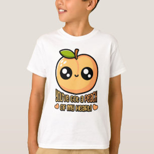 Camiseta ¡Tienes un mordisco de mi corazón! Cute Peach Pun