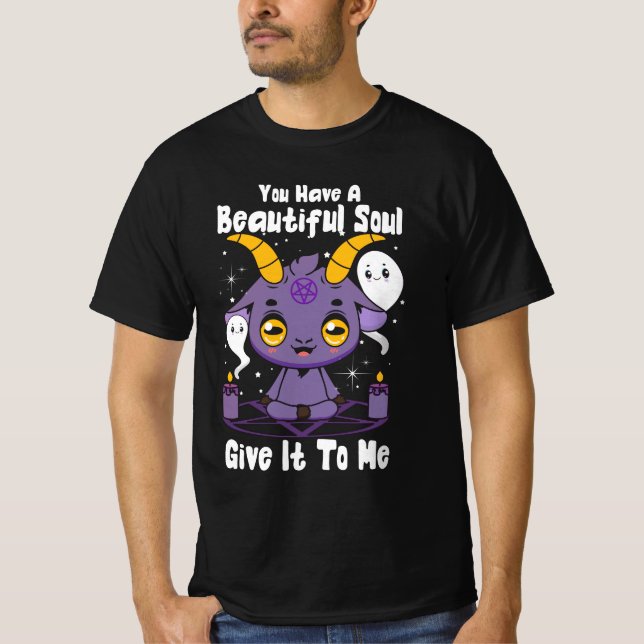 Camiseta Tienes una hermosa halloween Soul Satanic Baphomet (Anverso)