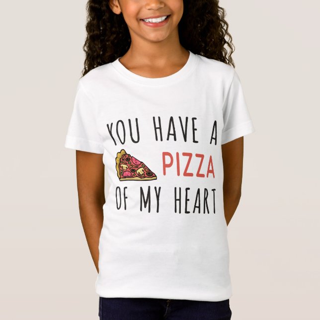 Camiseta Tienes una pizza de mi corazón (Anverso)