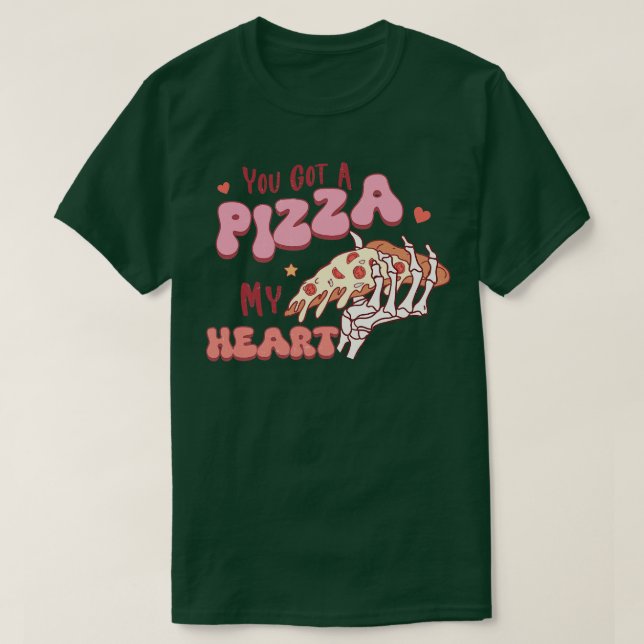 Camiseta Tienes una pizza de mi corazón 1 (Diseño del anverso)
