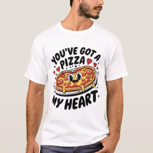 Camiseta Tienes una pizza, mi corazón, curioso de los amant