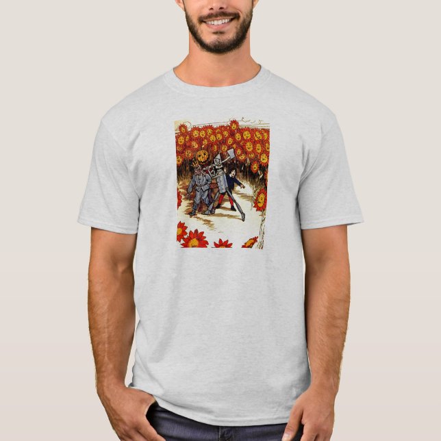Camiseta tierra antigua de Oz Tin Woodman Scarecrow (Anverso)