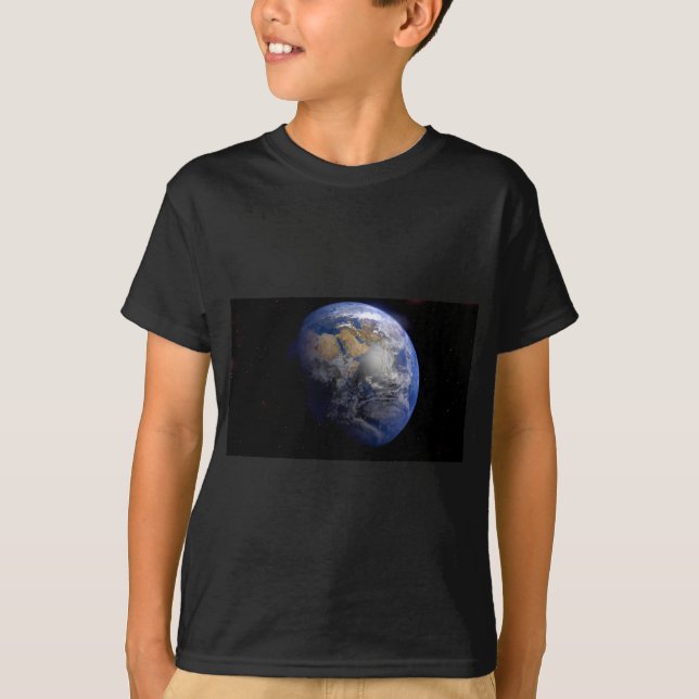 Camiseta Tierra Azul desde el espacio Inspirador (Anverso)