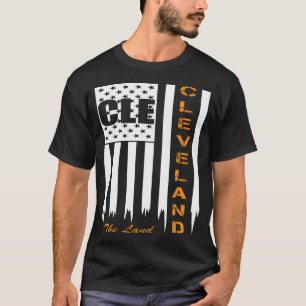 Camiseta Tierra Cleveland con bandera estadounidense de la 