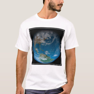 Camiseta Tierra Completa Con América Del Norte Y Del Sur.
