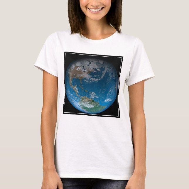 Camiseta Tierra Completa Con América Del Norte Y Del Sur. (Anverso)