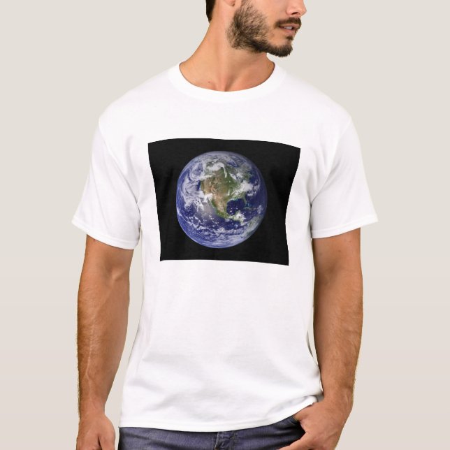 Camiseta Tierra completa mostrando América del Norte 3 (Anverso)