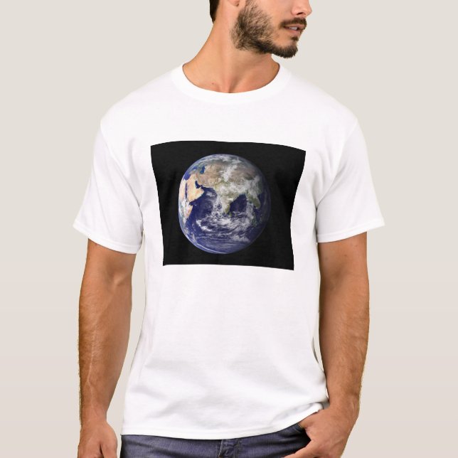 Camiseta Tierra completa mostrando Europa y Asia (Anverso)