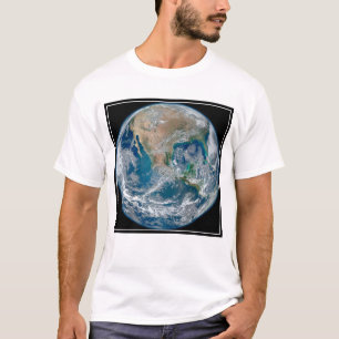 Camiseta Tierra Completa Que Muestra América Del Norte Y Mé