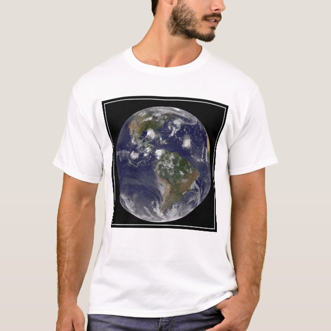 Camiseta Tierra Completa Que Muestra Tormentas Tropicales E (Anverso)