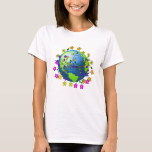 Camiseta Tierra con Flores - Día de la Tierra