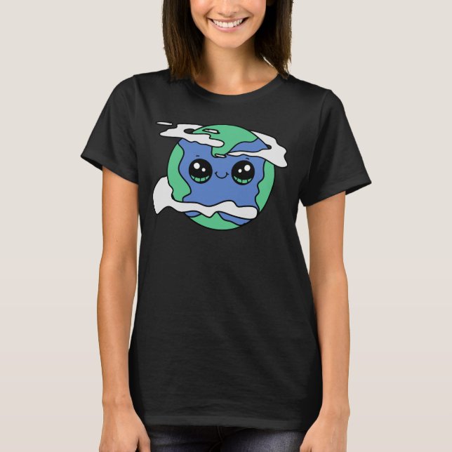 Camiseta Tierra corta con nubes (Anverso)