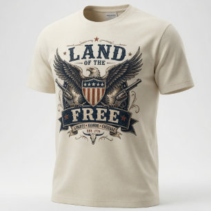 Camiseta Tierra de Águila Patriótica Vintage Libre
