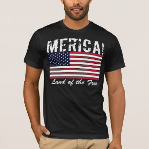 Camiseta Tierra de América de la oscuridad libre de la