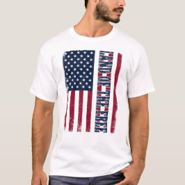 Camiseta Tierra De Bandera Libre De EEUU 4 De Julio Indepen