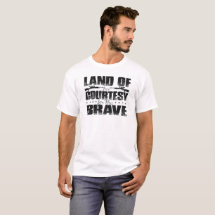 Camiseta tierra de cortesía gratuita para el valiente Día d