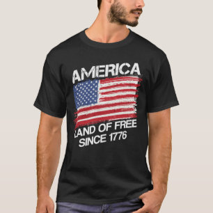 Camiseta Tierra De Estados Unidos Libre Desde 1776 Patrióti
