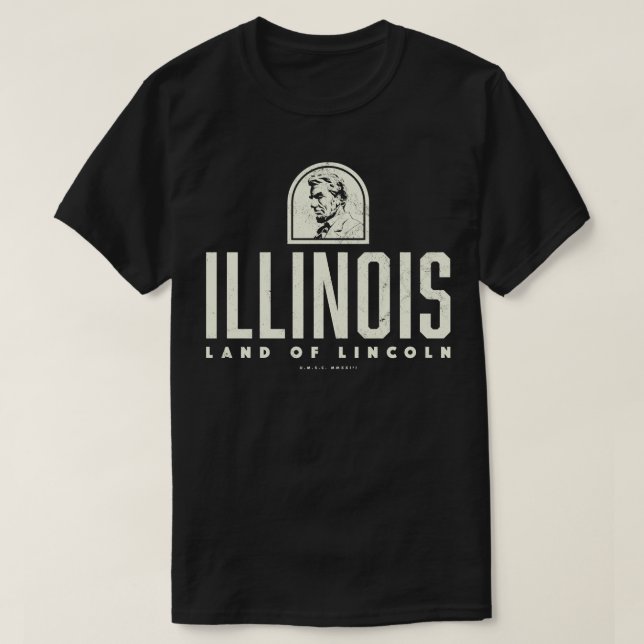 Camiseta Tierra de Illinois de Lincoln Tan (Diseño del anverso)