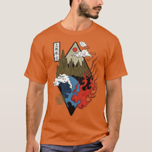 Camiseta Tierra de incendios de agua de los cuatro elemento