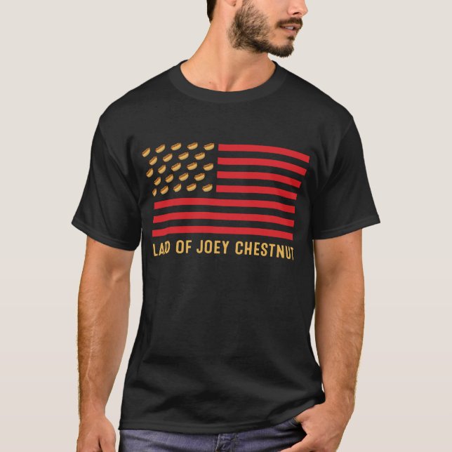 Camiseta Tierra De Joey Chestnut Perros Calientes Bandera E (Anverso)