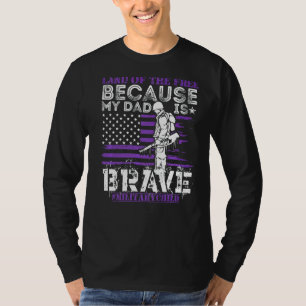 Camiseta Tierra De La Libertad Mi Papá Es Valiente Milicia 