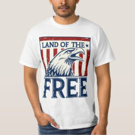Camiseta Tierra de libre - Gráfico de águila de los Estados