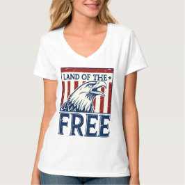 Camiseta Tierra de libre - Gráfico de águila de los Estados