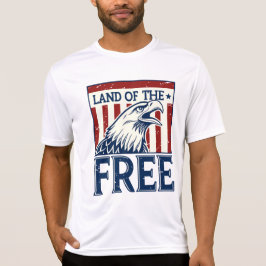 Camiseta Tierra de libre - Gráfico de águila de los Estados