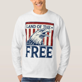 Camiseta Tierra de libre - Gráfico de águila de los Estados