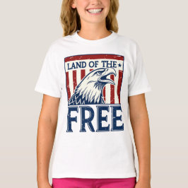 Camiseta Tierra de libre - Gráfico de águila de los Estados