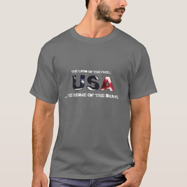 Camiseta Tierra de los E.E.U.U. .the del libre… el hogar (Anverso)