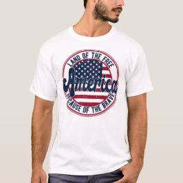 Camiseta Tierra De Los Estados Unidos Libres Por Los Valien