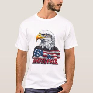 Camiseta Tierra de los libres, bandera estadounidense patri