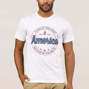Camiseta Tierra De Los Libres De Estados Unidos Por Los Val