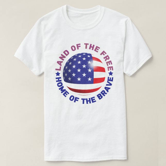 Camiseta Tierra de los Libres en Estados Unidos, h (Diseño del anverso)