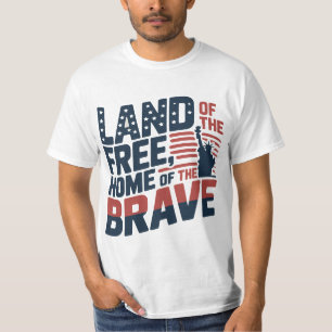 Camiseta Tierra de los libres, hogar de los valientes - 4 d