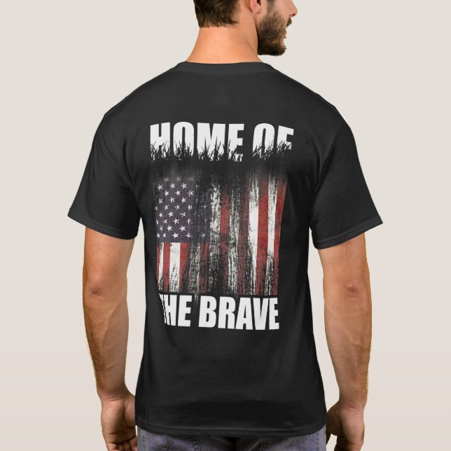 Camiseta Tierra De Los Libres Hogar De Los Valientes 4 De J (Reverso)