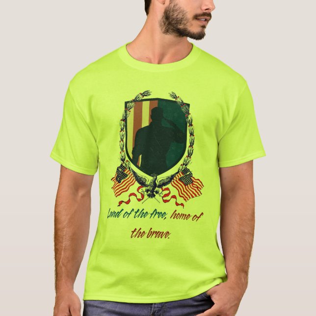 Camiseta Tierra de los libres, hogar de los valientes - Est (Anverso)