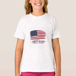 Camiseta Tierra de los libres hogar de los valientes Patrió