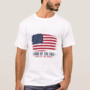 Camiseta Tierra de los libres hogar de los valientes Patrió