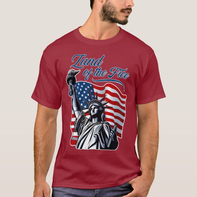 Camiseta Tierra de los libres - Patriótico (Anverso)